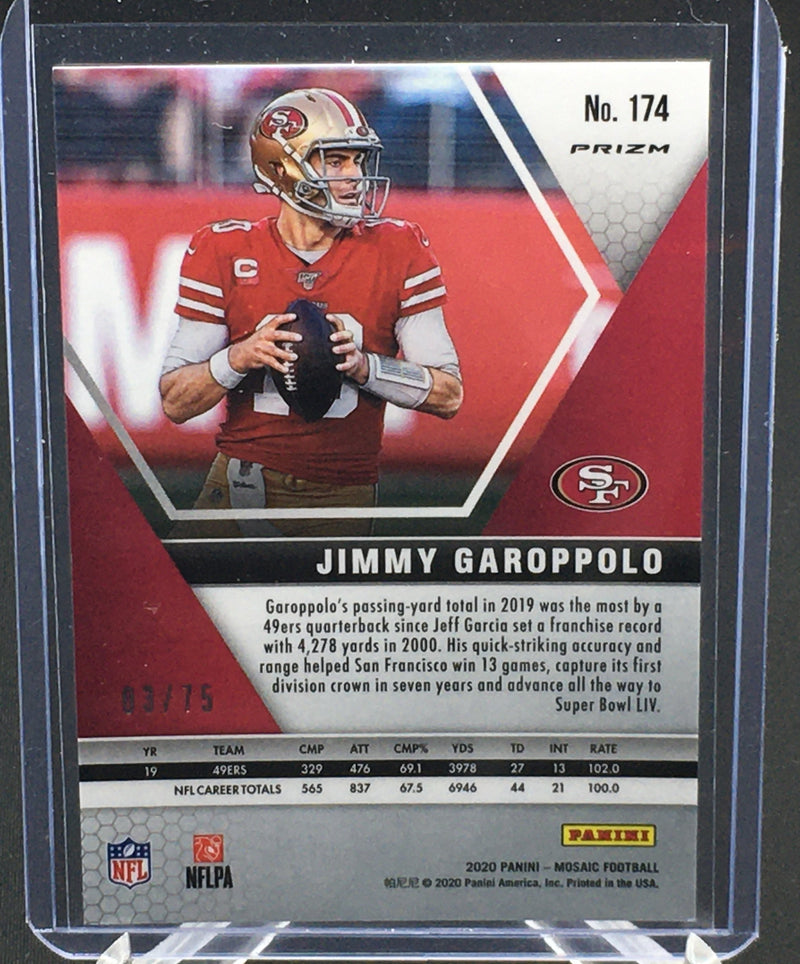 2020 PANINI MOSAIC -  NO HUDDLE BLUE DISCO - J. GAROPPOLO - #174 - #'D/75