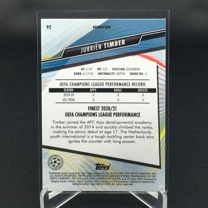 2021 TOPPS FINEST - J. TIMBER -