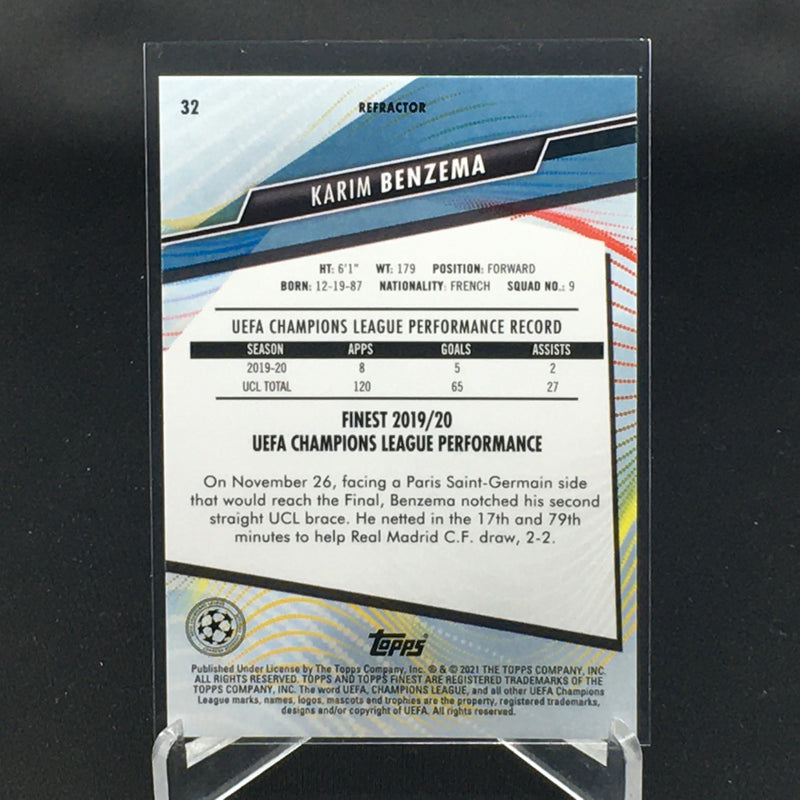 2021 TOPPS FINEST - REFRACTOR - K. BENZEMA -