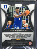 2019 PANINI PRIZM DRAFT PICKS - Z. WILLIAMSON -
