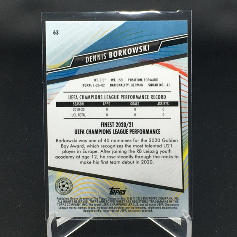 2021 TOPPS FINEST - D. BORKOWSKI -