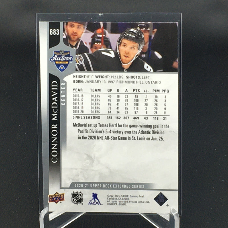 2020 UPPER DECK EXTENDED SERIES - JERSEY VARIATION - C. MCDAVID -