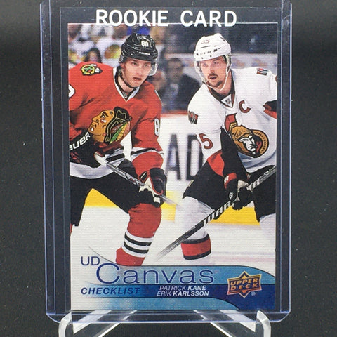 2016 UPPER DECK SERIES ONE - UD CANVAS CHECKLIST - P. KANE/ E. KARLSSON - #C90