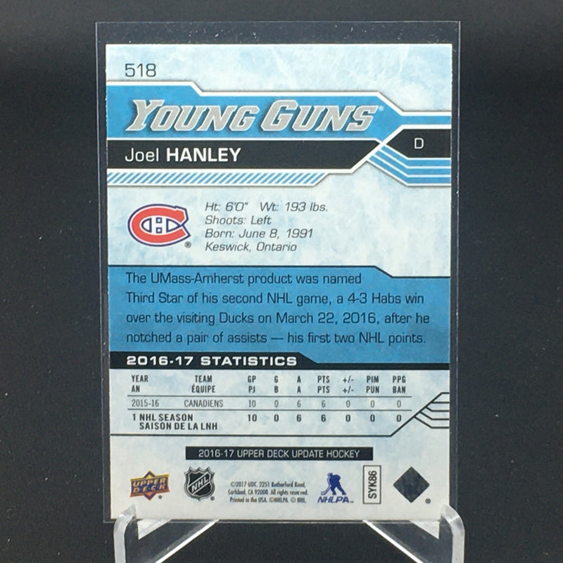 2016 UPPER DECK UPDATE - YOUNG GUNS - J. HANLEY -
