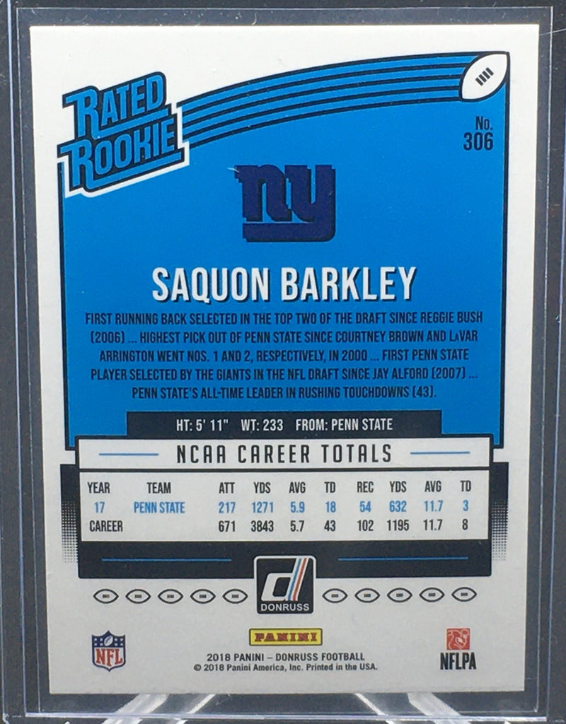 2018 PANINI DONRUSS - RATED ROOKIE - S. BARKLEY -