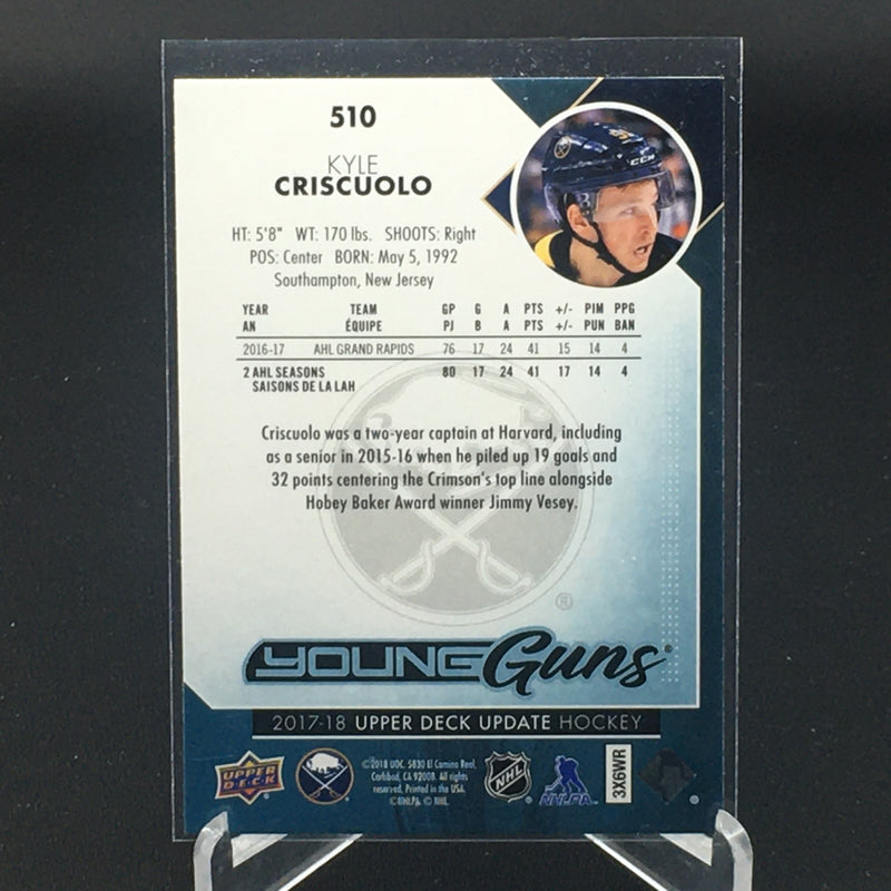 2017 UPPER DECK UPDATE - YOUNG GUNS - K. CRISCULO -