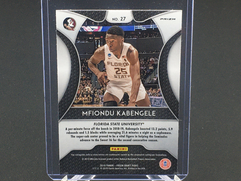 2019 PANINI PRIZM DRAFT PICKS - M. KABENGELE -