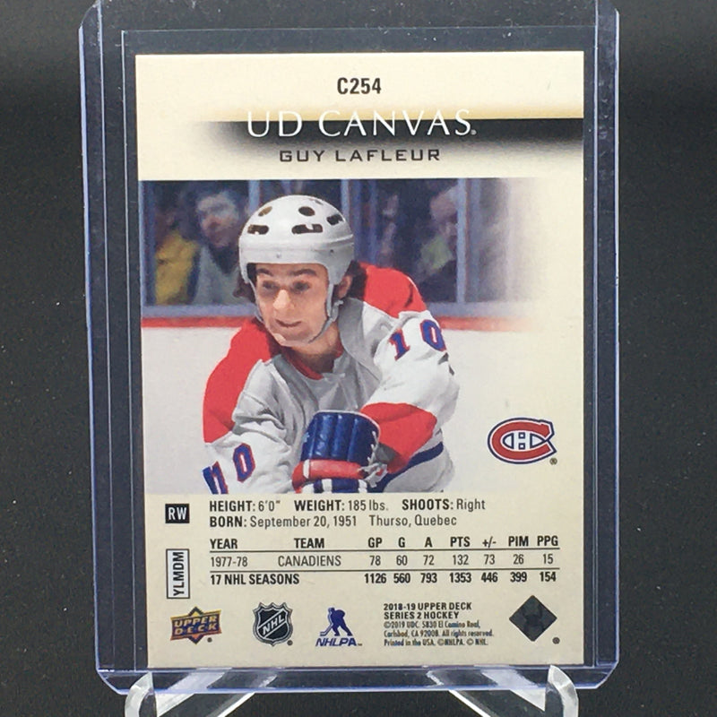 2018 UPPER DECK SERIES TWO - UD CANVAS - RETIRED - G. LAFLEUR -