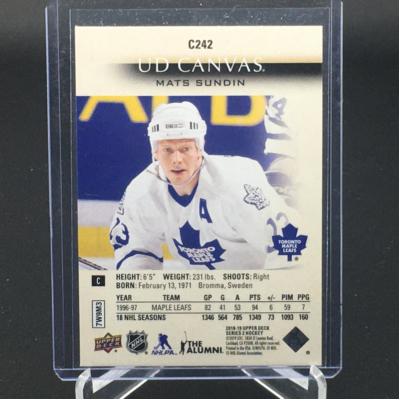 2018 UPPER DECK SERIES TWO - UD CANVAS - RETIRED - M. SUNDIN -