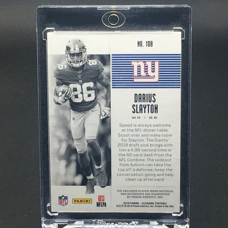 2019 PANINI ILLUSIONS - FIRST IMPRESSIONS - D. SLAYTON - #108 - #'D/299 - JERSEY - AUTOGRAPH - RC