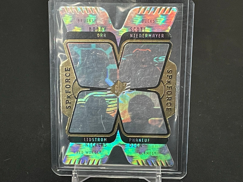 2007 UPPER DECK SPX - SPX FORCE - QUAD HOLOGRAM CARD - B. ORR / S. NIEDERMAYER / N. LIDSTRON / D. PHANEUF -