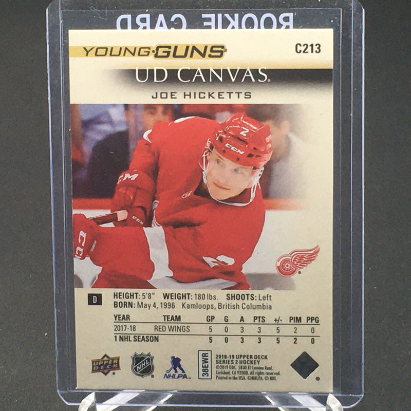 2018 UPPER DECK SERIES TWO - UD CANVAS - YOUNG GUNS - J. HICKETTS -