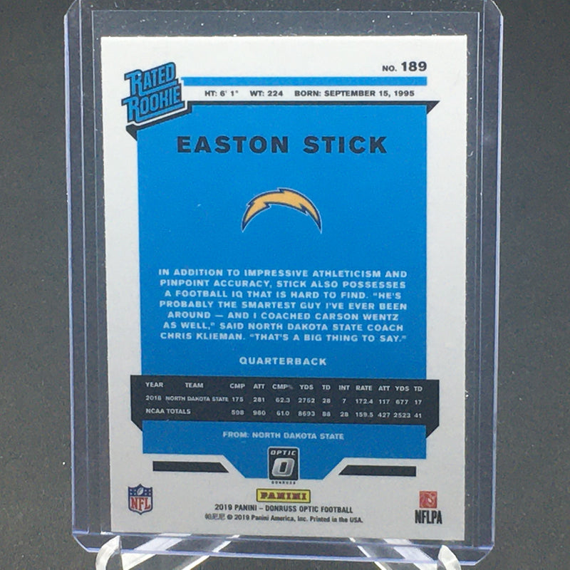 2019 PANINI DONRUSS OPTIC - RATED ROOKIE - E. STICK -