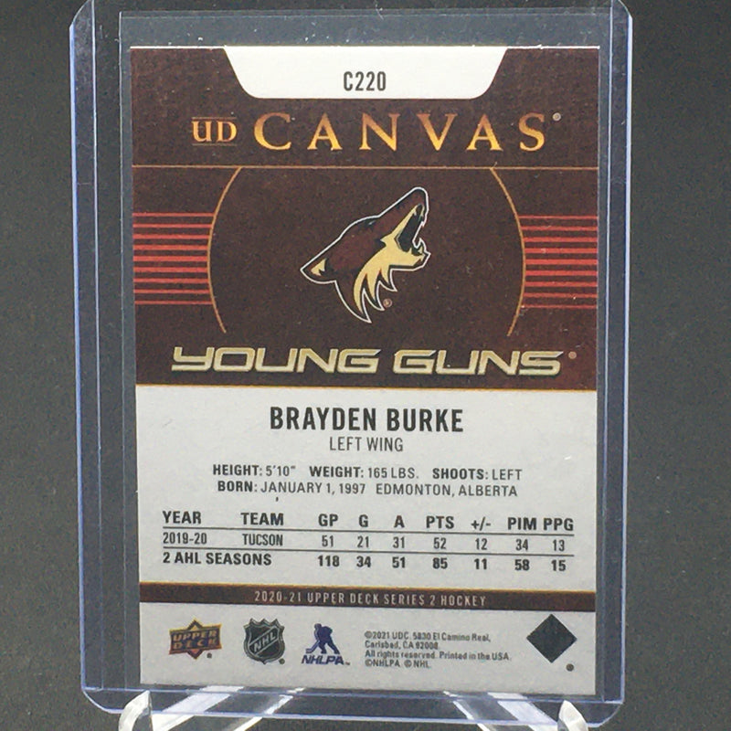 2020 UPPER DECK SERIES TWO - UD CANVAS - YOUNG GUNS - B. BURKE -
