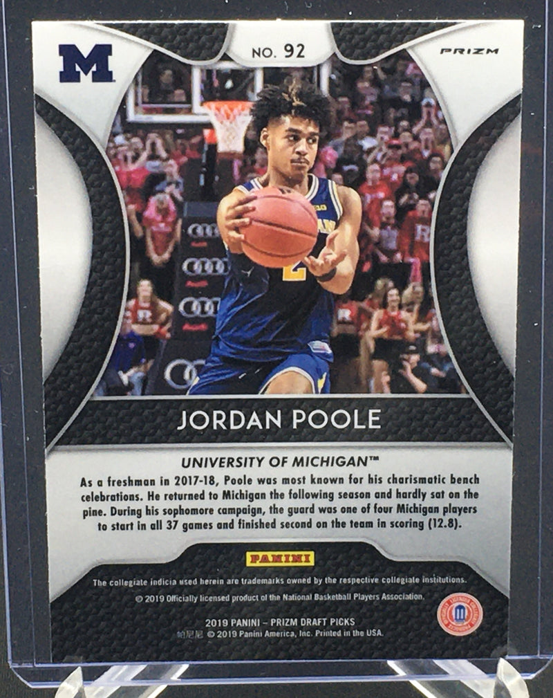 2019 PANINI PRIZM DRAFT PICKS - J. POOLE -