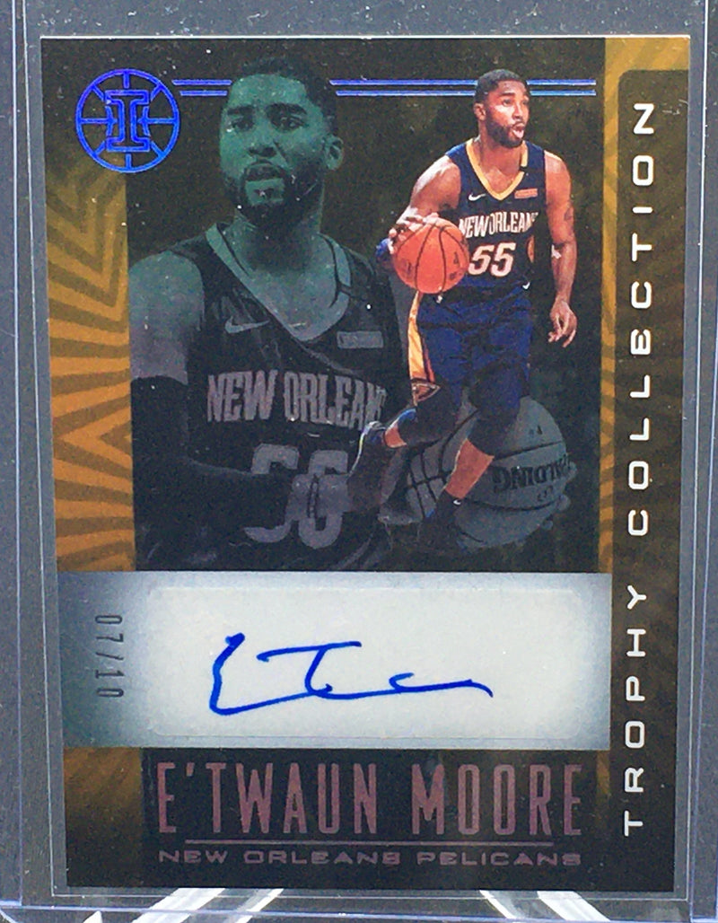 2019 PANINI ILLUSIONS - #TC-ETW - #'D/10 - E'TWAUN MOORE - AUTOGRAPH