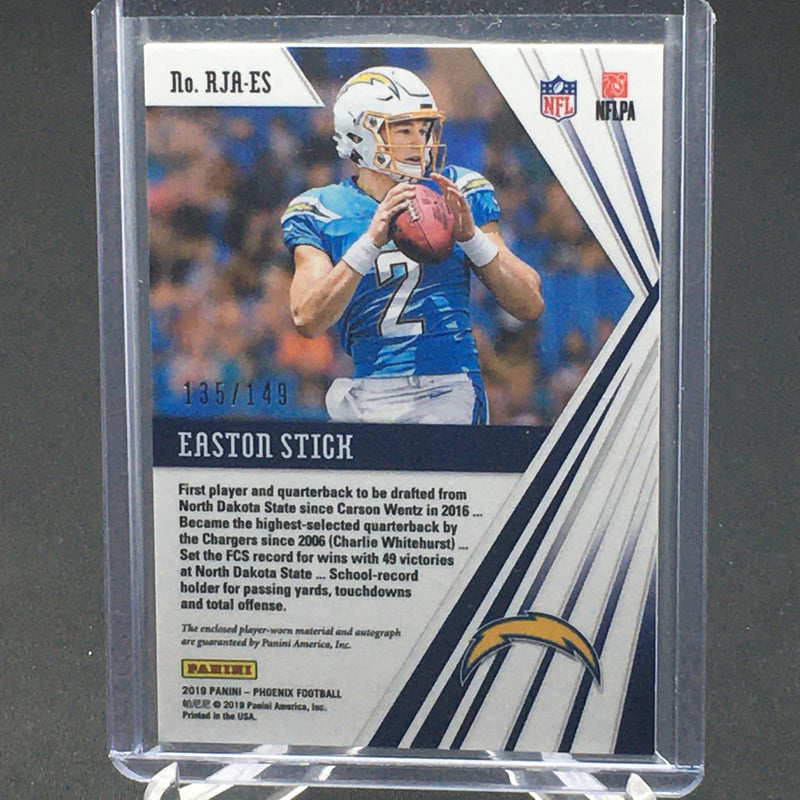 2019 PANINI PHOENIX - E. STICK - #RJA-ES - #'D/149 - RELIC - AUTOGRAPH - RC