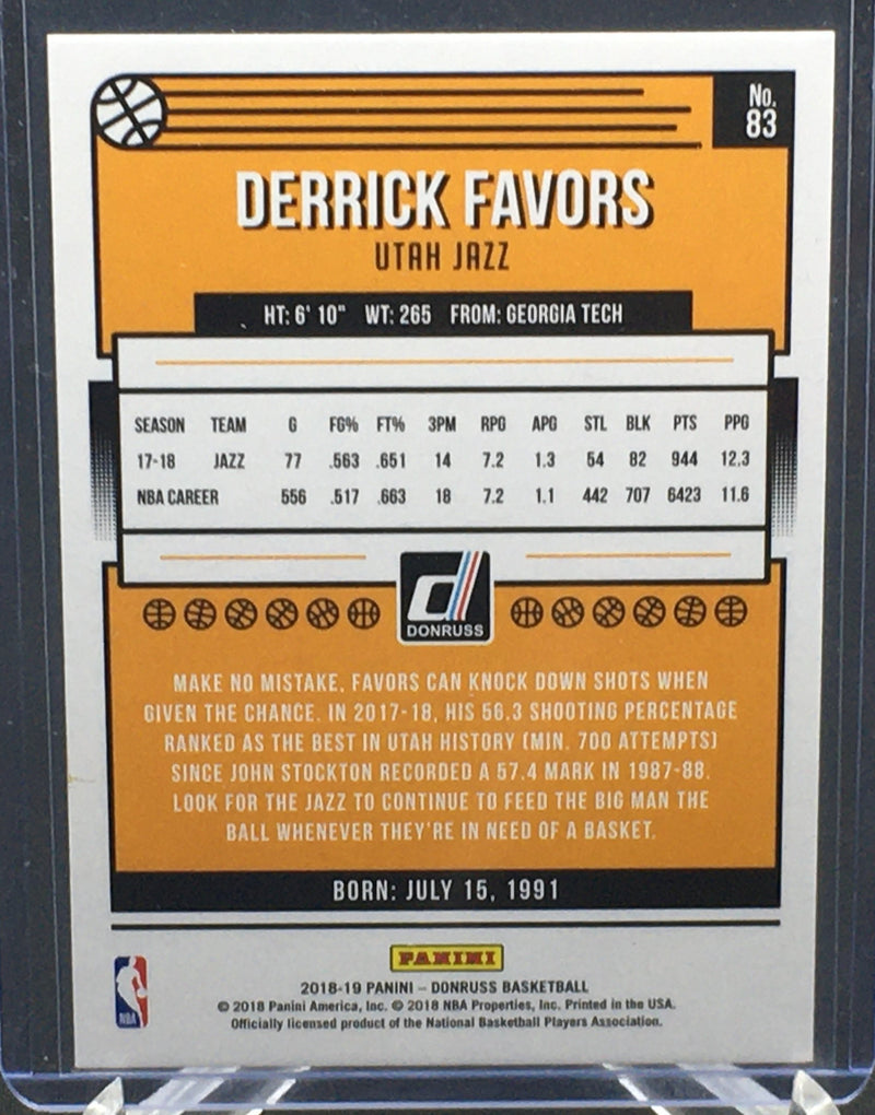 2018 PANINI DONRUSS - YELLOW/GREEN LASER - D. FAVORS -