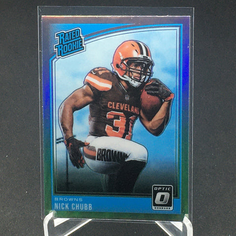 2018 PANINI DONRUSS OPTIC - RATED ROOKIE - HOLO PRIZM -N. CHUBB - #158 - RC