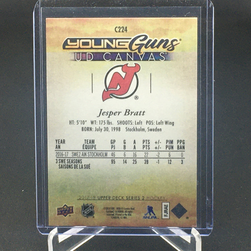 2017 UPPER DECK SERIES TWO - UD CANVAS - YOUNG GUNS - J. BRATT -
