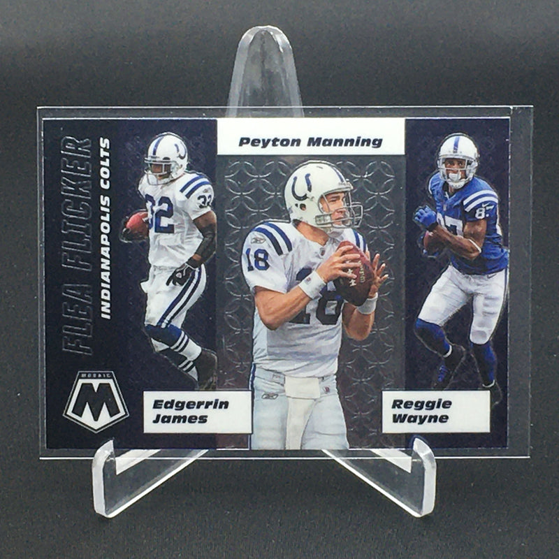 2020 PANINI MOSAIC - FLEA FLICKER - E. JAMES/ P. MANNING/ R. WAYNE -