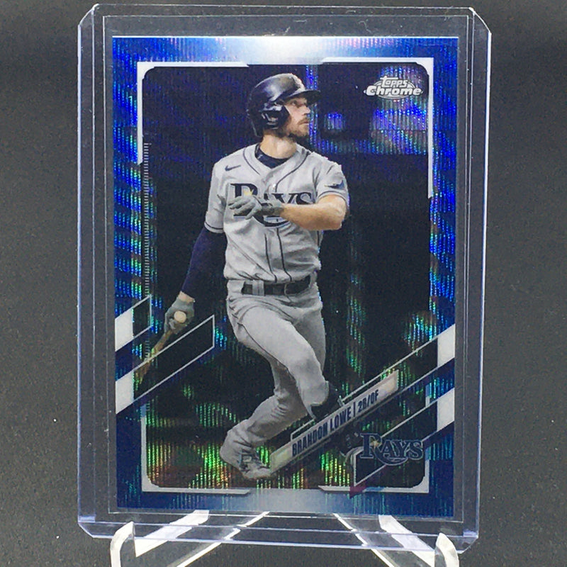 2021 TOPPS CHROME - BLUE WAVE REFRACTOR - B. LOWE - #218 - #'D/75
