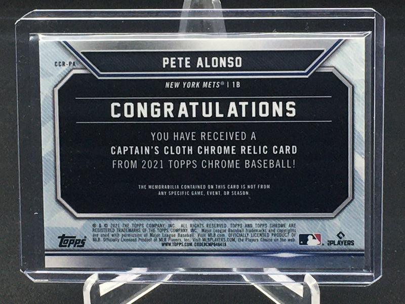 2021 TOPPS CHROME - CAPTAIN'S CLOTH - P. ALONSO - #CCR-PA - #'D/25 - RELIC