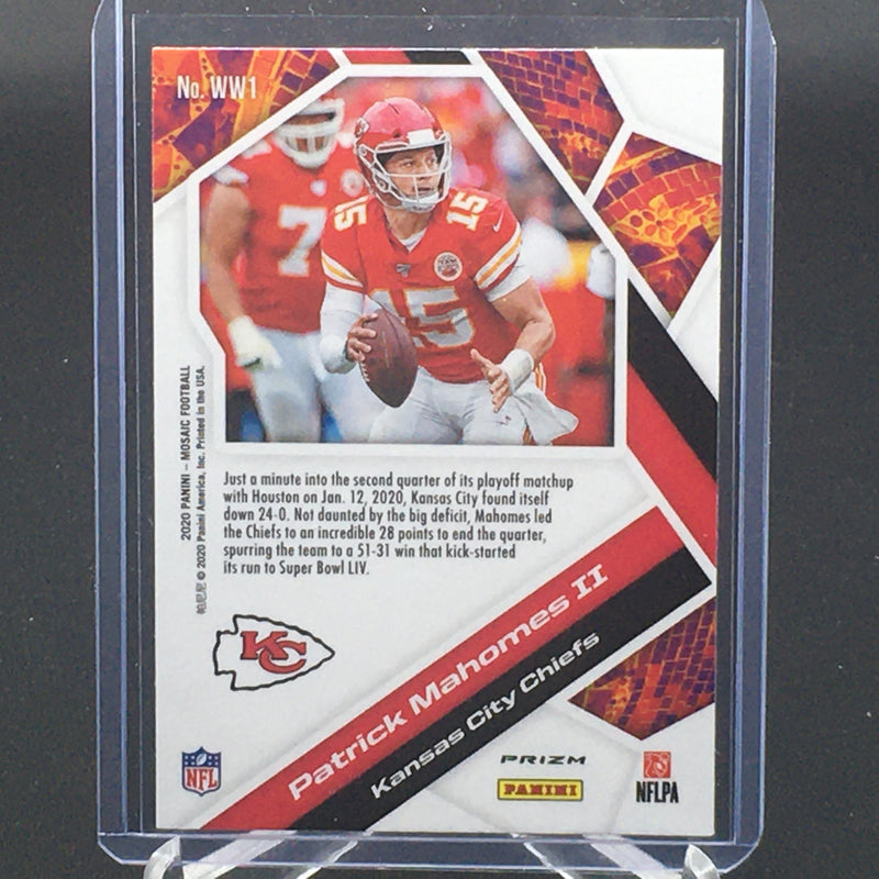 2020 PANINI MOSAIC - WILL TO WIN - GREEN PRIZM - P. MAHOMES II -