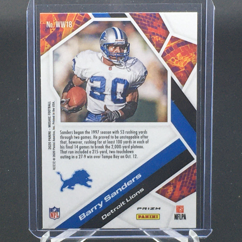 2020 PANINI MOSAIC - WILL TO WIN - B. SANDERS -