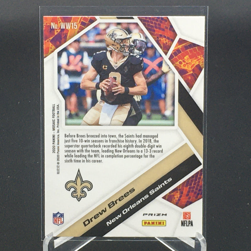 2020 PANINI MOSAIC - WILL TO WIN - GREEN PRIZM - D. BREES -