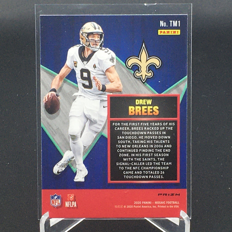 2020 PANINI MOSAIC - TOUCH DOWN MASTERS - GREEN PRIZM - D. BREES -