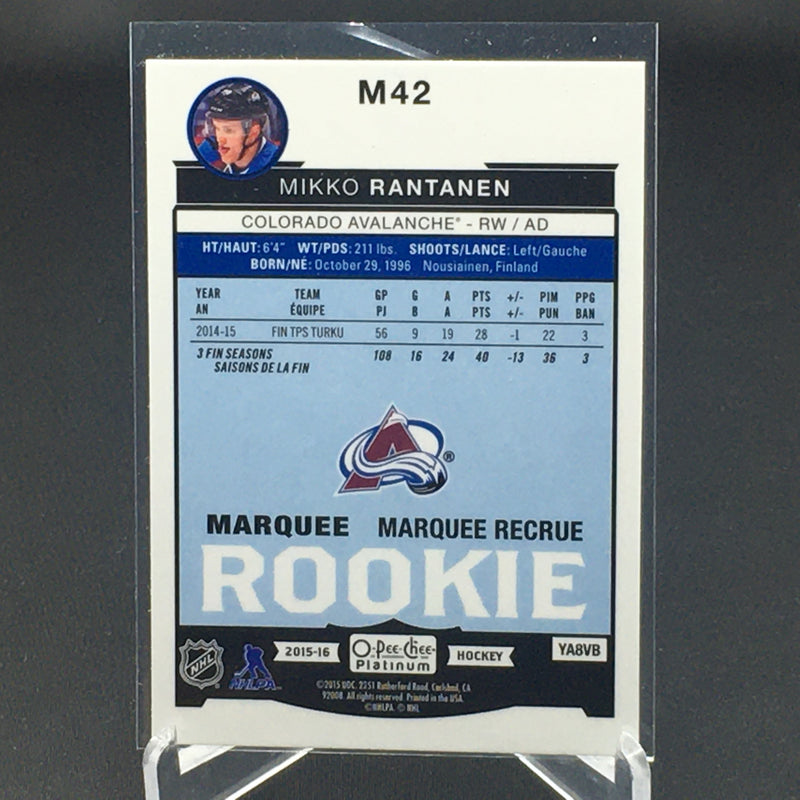 2015 UPPER DECK O-PEE-CHEE PLATINUM - MARQUEE ROOKIE - M. RANTANEN -
