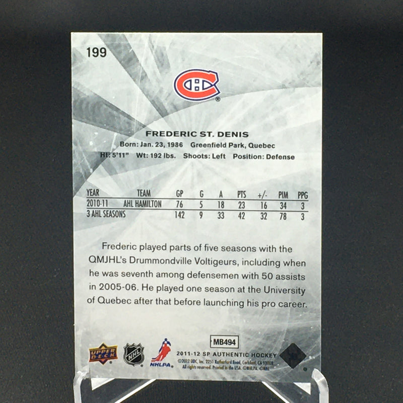 2011 UPPER DECK SP AUTHENTIC - FUTURE WATCH - F. ST. DENIS - #199 - #'D/999