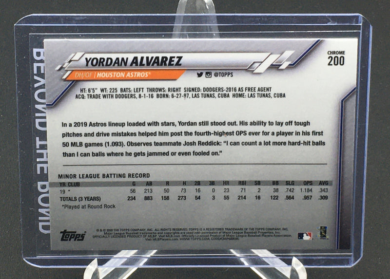 2020 TOPPS CHROME - Y. ALVAREZ -