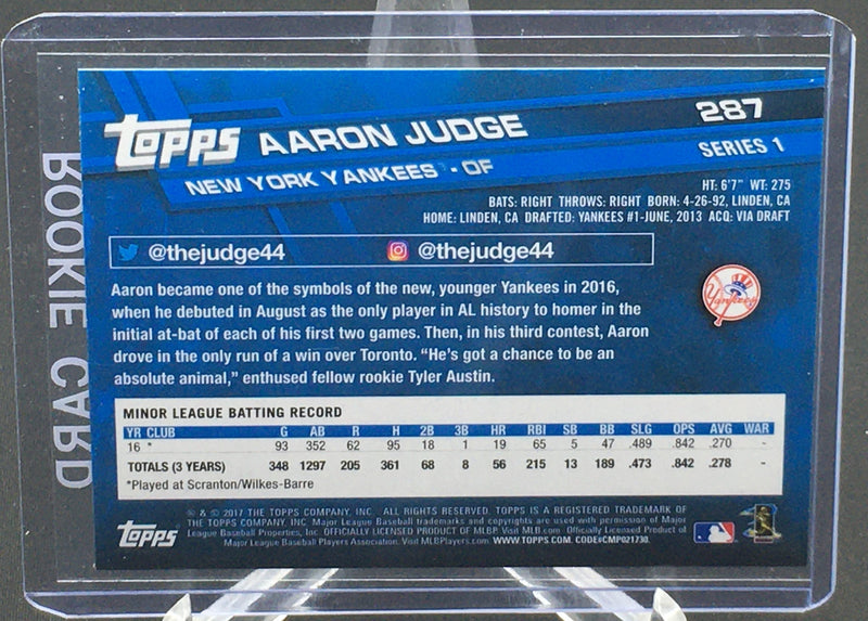 2017 TOPPS SERIES ONE - A. JUDGE -