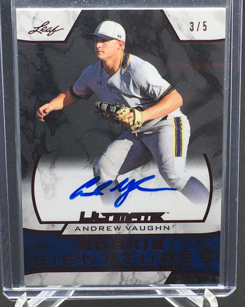 2019 LEAF ULTIMATE - ROOKIE SIGNATURES - A. VAUGHN - #RS-AV1 - #'D/5 - AUTOGRAPH