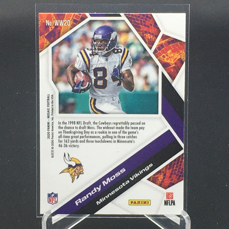 2020 PANINI MOSAIC - WILL TO WIN - R. MOSS -