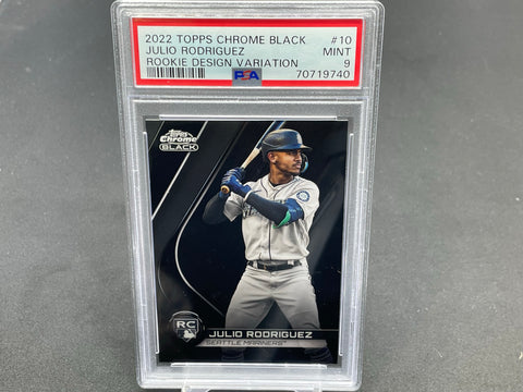 2022 TOPPS CHROME BLACK - ROOKIE DESIGN VARIATION - J. RODRIGUEZ - #10 - PSA 9 - RC