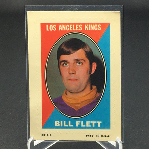 1970 O-PEE-CHEE STAMP STICKER - LOS ANGELES KINGS - B. FLETT
