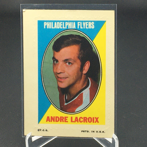 1970 O-PEE-CHEE STAMP STICKER - PHILADELPHIA FLYERS - A. LACROIX