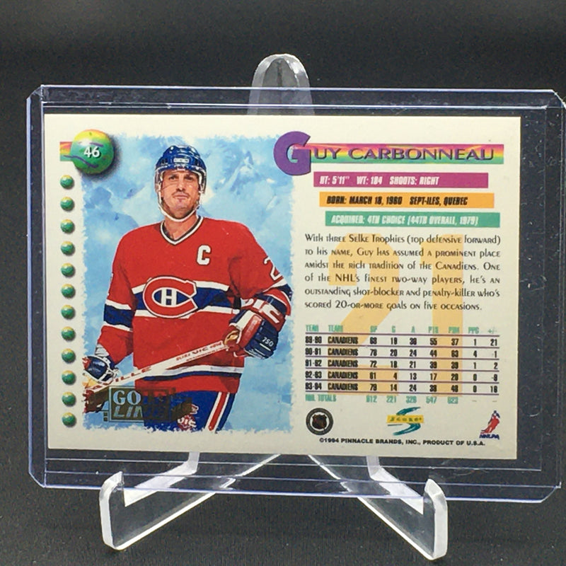 1994 SCORE PINNACLE GOLD LINE - G. CARBONNEAU -