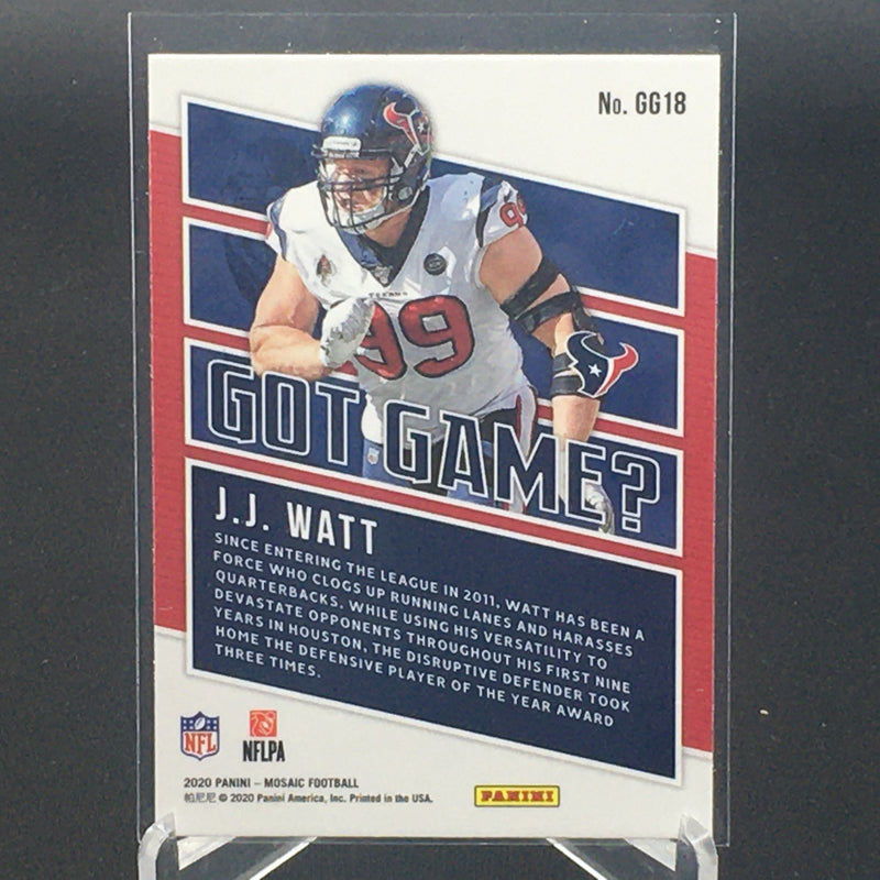 2020 PANINI MOSAIC - GOT GAME - J.J. WATT -