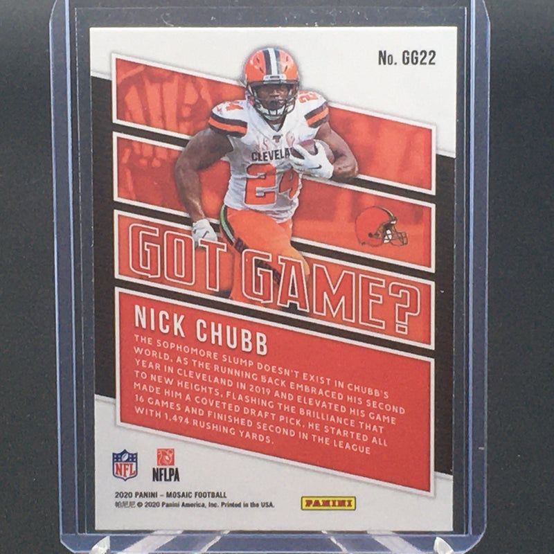 2020 PANINI MOSAIC - GOT GAME - N. CHUBB -