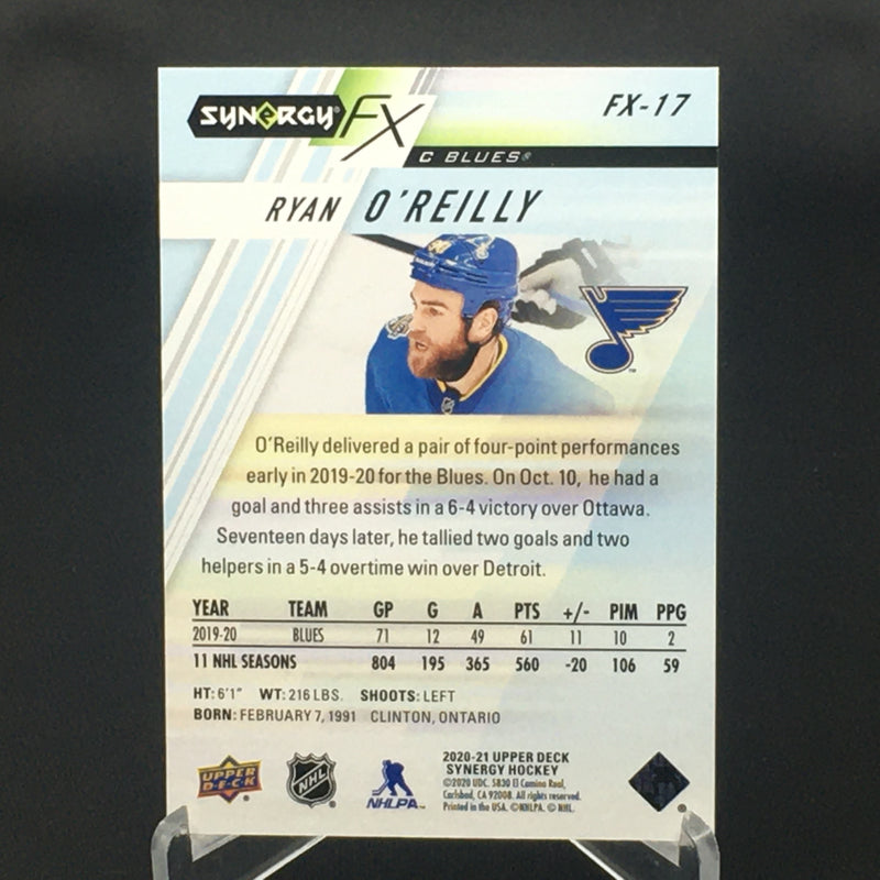2020 UPPER DECK SYNERGY FX - GREEN - R. O'REILLY - #FX-17 - #'D/99
