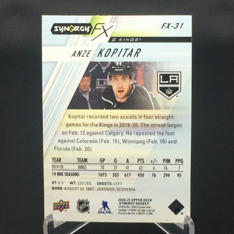 2020 UPPER DECK SYNERGY FX - A. KOPITAR - #FX-31 - #'D/749