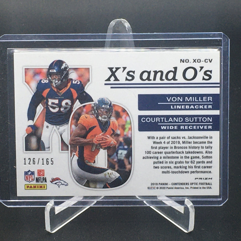 2019 CONTENDERS OPTIC - X'S AND O'S - V. MILLER/ C. SUTTON - #XO-CV - #'D/165