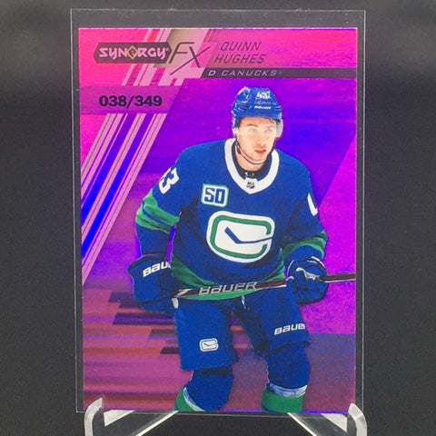 2020 UPPER DECK SYNERGY FX - PURPLE - Q. HUGHES - #FX-35 - #'D/349