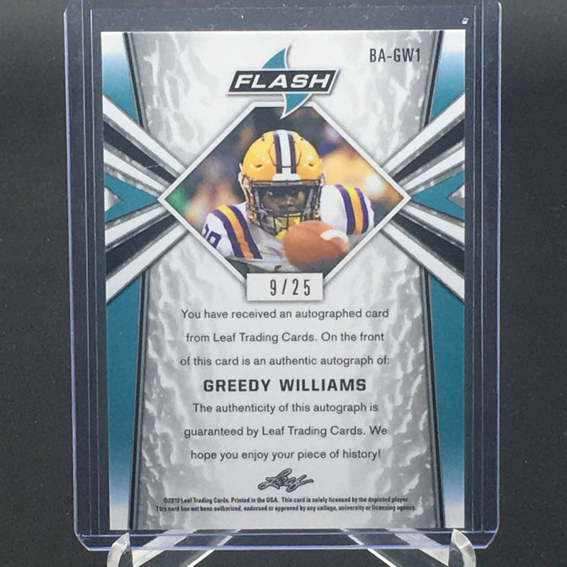 2019 LEAF FLASH - G. WILLIAMS - #BA-GW1 - #'D/25 - AUTOGRAPH