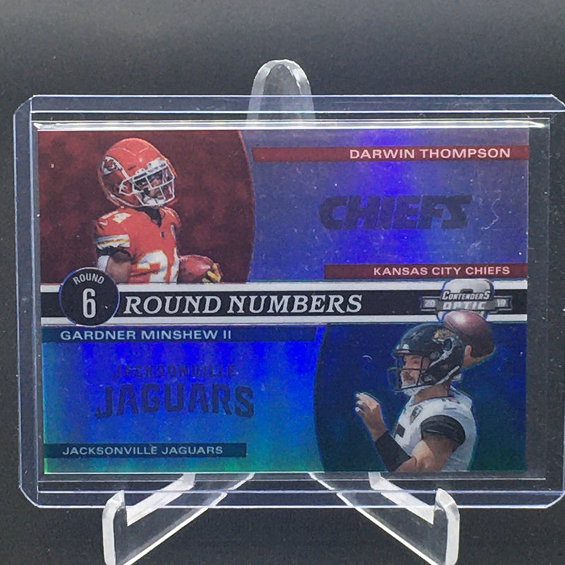 2019 PANINI CONTENDERS OPTIC - ROUND NUMBERS - D. THOMPSON/ G. MINSHEW II - #RN-DG - #'D/165