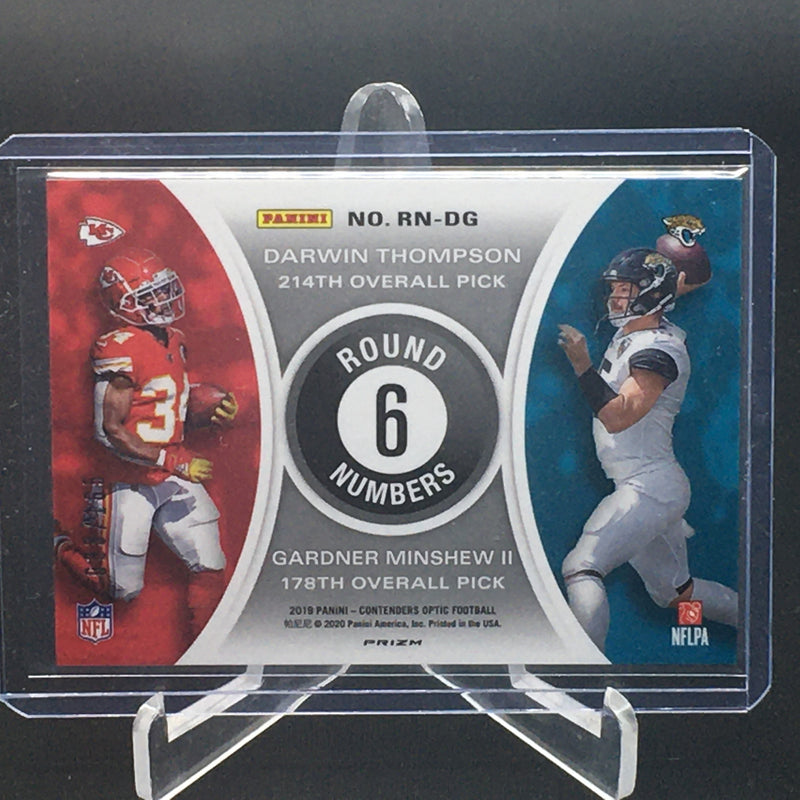 2019 PANINI CONTENDERS OPTIC - ROUND NUMBERS - D. THOMPSON/ G. MINSHEW II - #RN-DG - #'D/165